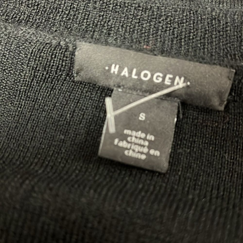 Halogen Women’s Wool Black Button Down V Neck Lon… - image 3